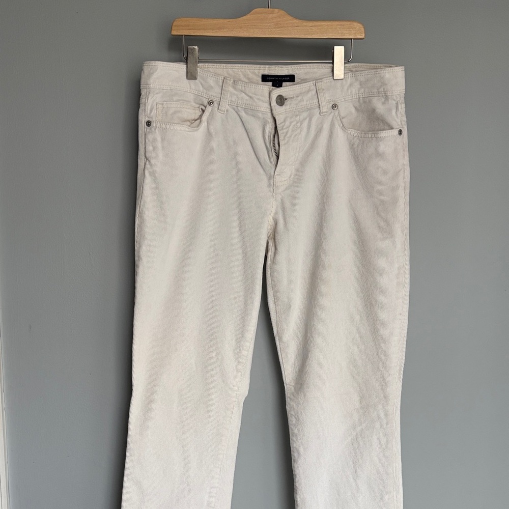 Tommy Hilfiger Cream Straight Leg Pants